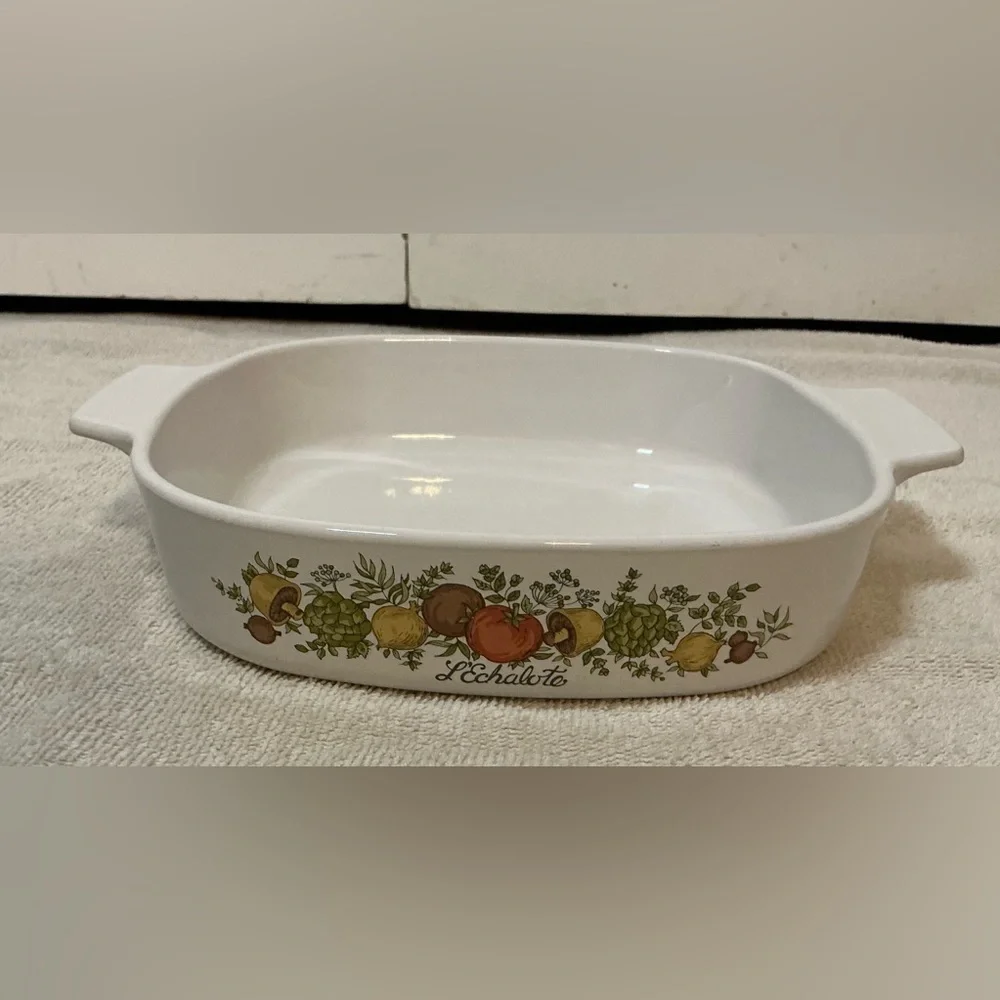 Vintage Corning Ware A-8-B  L'Echalote Spice of Life Casserole Dish No Lid 8x8